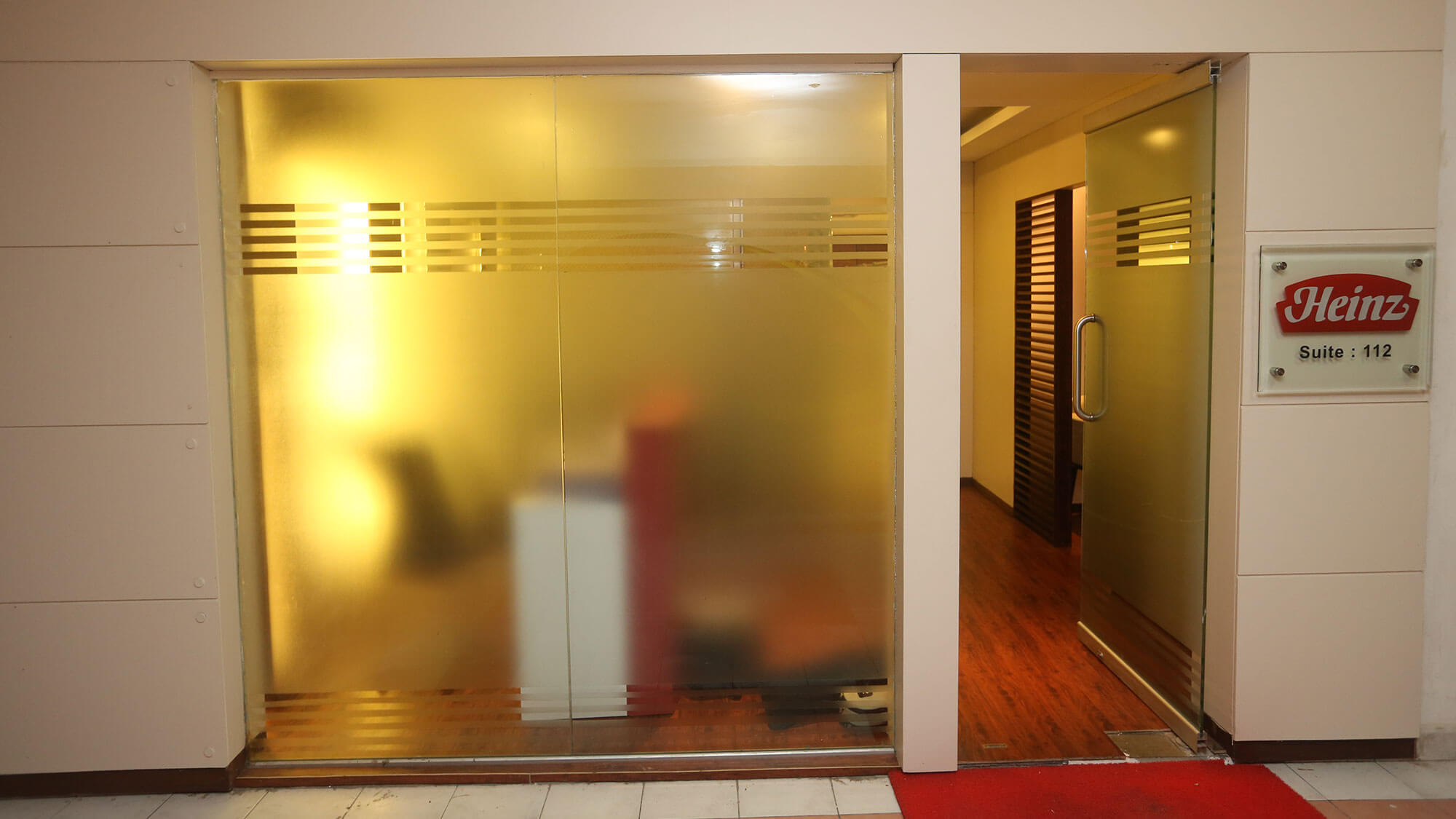 Our client glass partition work heinz