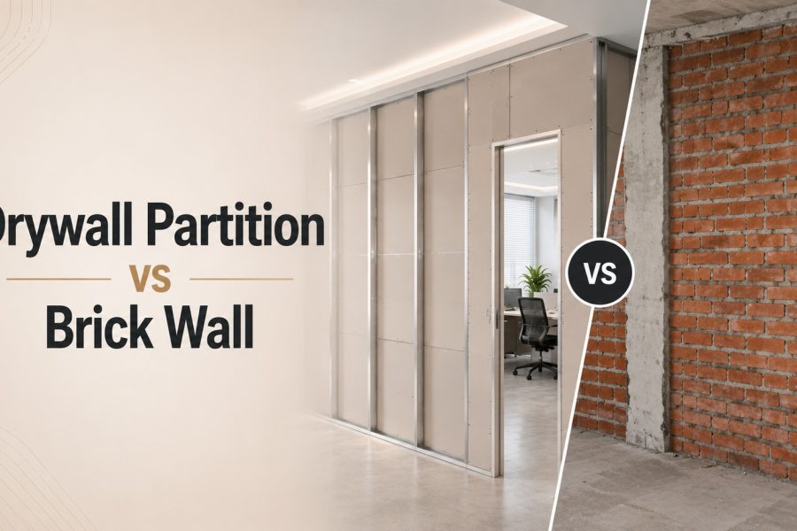 Drywall partition vs brick wall partition guide