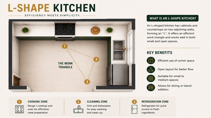 L-shape kitchen design